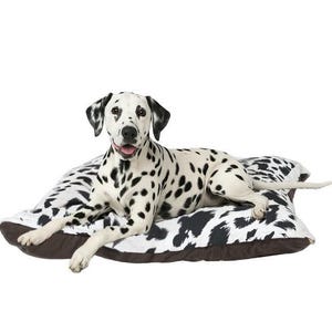 Chic Leopard Print Pet Bed, Stylish Black and White Large Dog Bed, Personalized Dog Pillow, Washable, 3 Sizes Options Custom Dog Bed