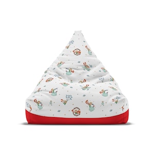 The Little Prince Red Bean Bag Cover, Fun Bean Bag Chair Cover, Floor Pouf Seating for Kids Room Decor,Beanbag for Children, Nursery beanbag
