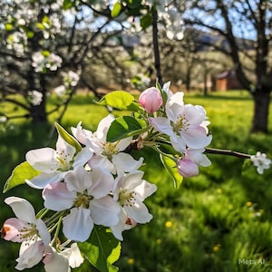 APPLE BLOSSOMS & VANILLA Premium Homemade Soap Bar 4oz