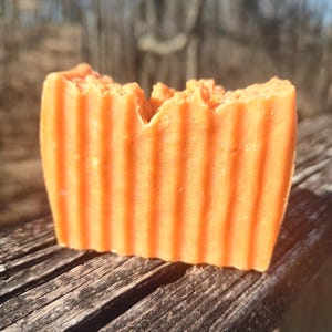 ORANGE VANILLA CREAMSICLE Premium Homemade Soap Bar made with pure orange and vanilla essential oils 4oz