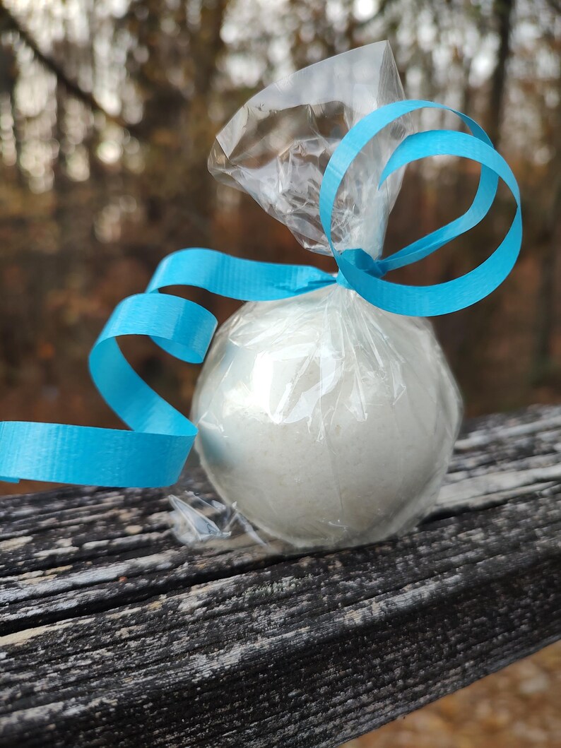 UNSCENTED BATH BOMB • Fragrance Free & Color Free • Large 5oz Pure Bath Fizzer • No Dyes No Scent • Minimalist Bath Soak Gift image 7