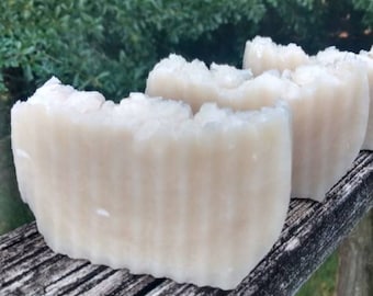 HUILE DE COCO NON PARFUMÉE Pain de savon fait maison de qualité supérieure Sans parfum, mousse luxueuse et crémeuse pour spa, Thérapie de vente au détail sans couleur, entièrement naturelle, 4 oz