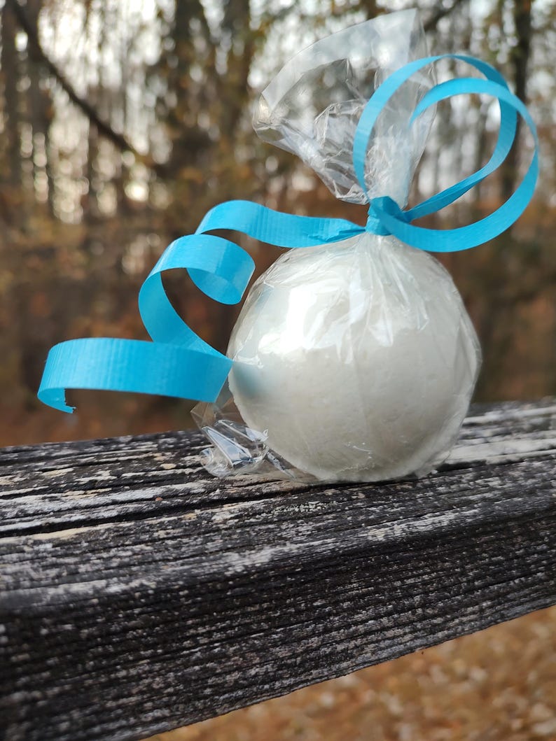 UNSCENTED BATH BOMB • Fragrance Free & Color Free • Large 5oz Pure Bath Fizzer • No Dyes No Scent • Minimalist Bath Soak Gift image 9