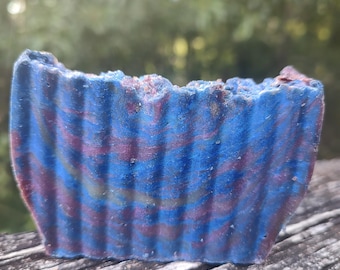 BLUEBERRY MUFFIN Handmade Soap Bar | Sweet Berry Dessert Scented Handcrafted Cleansing Bath Bar | Gourmet Bakery Gift Soap