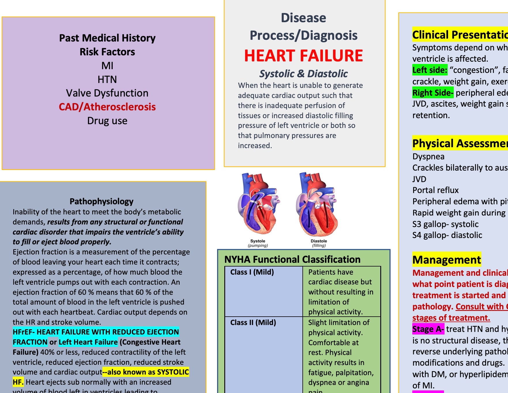 nursing concept maps for chf