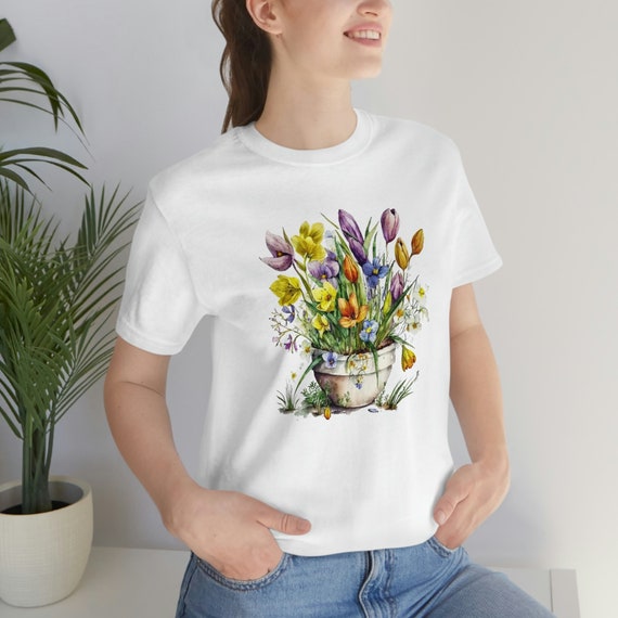 Spring Wildflower Shirt Spring Floral Shirt Flower Shirt 