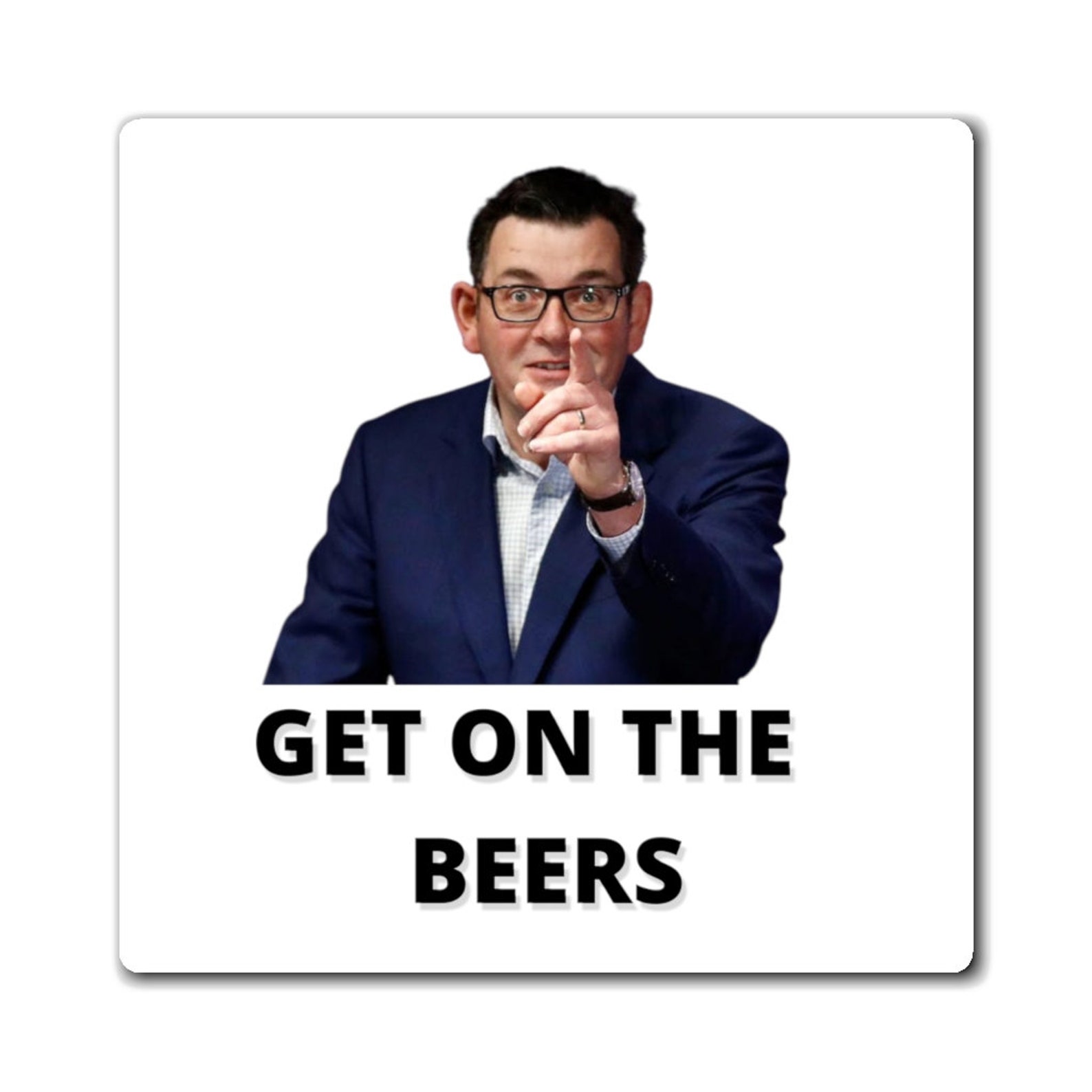 Get on the Beers Funny Fridge Dan Andrews Etsy