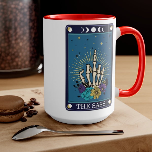 Hilarious Gift For Tarot Reader, The Sass Tarot Mug, Tarot Reader Gift, Tarot Coffee Mug, Sassy Gift, Funny Coffee Cup Tarot