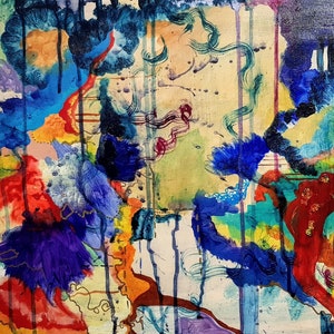Painting on wood panel