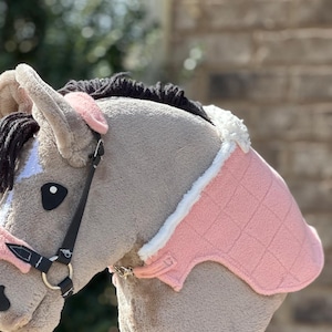 Pink Hobbyhorse Set | Blanket and Halter Set | Hobby Horse Tack
