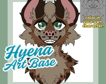 Hyena Furry Art Base | DIY Fursona Design (PNG Download)