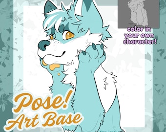 Furry Art Base | Create Your Own Furry Character | YCH | Pose!