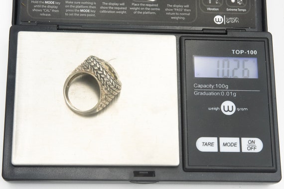 Solid Sterling Silver Woven Design Ring | Size 6.5 - image 7