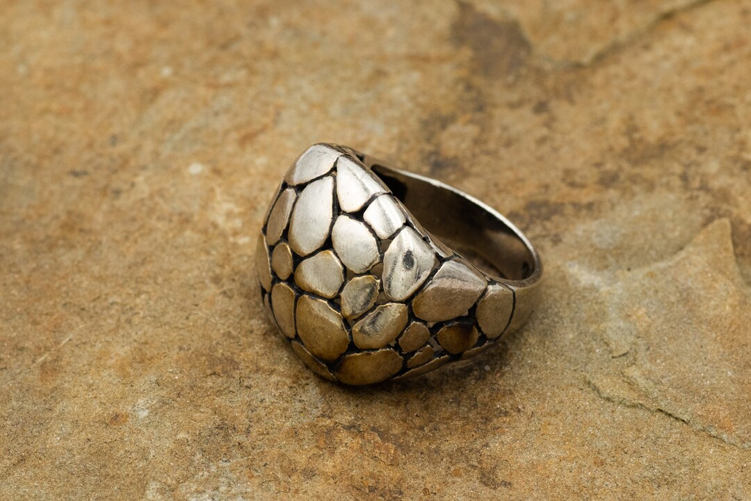 Pebble Shaped 925 Sterling Silver Ring - Etsy
