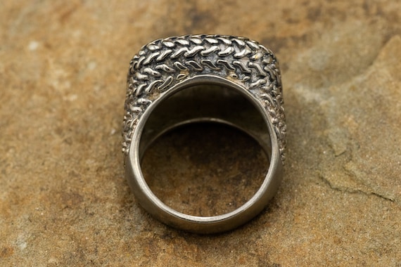 Solid Sterling Silver Woven Design Ring | Size 6.5 - image 5