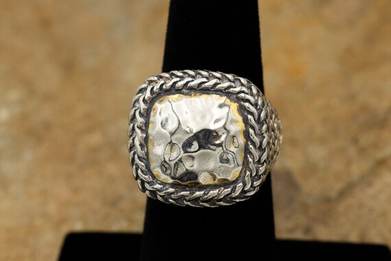 Solid Sterling Silver Woven Design Ring | Size 6.5 - image 1