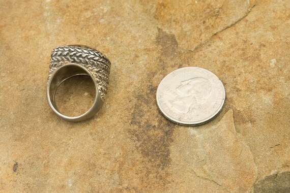 Solid Sterling Silver Woven Design Ring | Size 6.5 - image 6