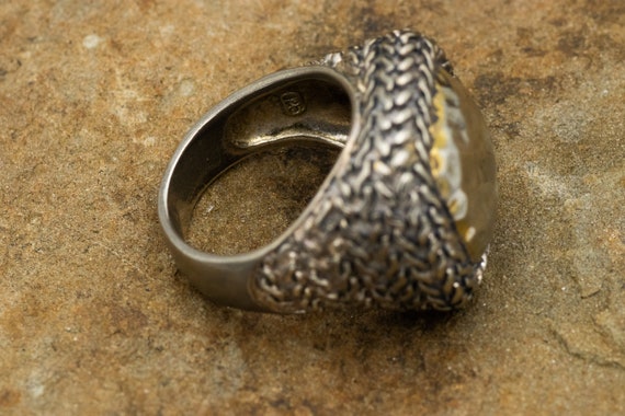 Solid Sterling Silver Woven Design Ring | Size 6.5 - image 4