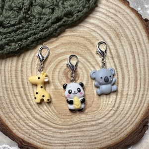 Wild Friends Stitch Markers | Set of 3 | Handmade for Crochet & Knitting