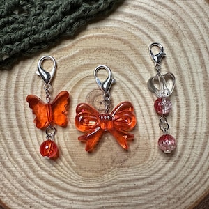 Red Elegance Stitch Marker Set | Set of 3 | For Crochet & Knitting