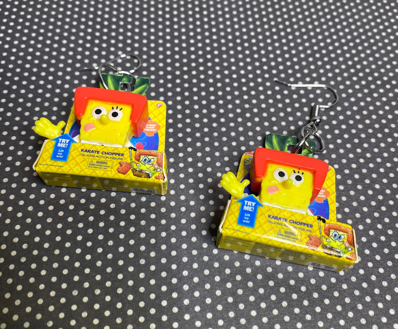 Mini Brands Spongebob Squarepants doll toy earrings Etsy