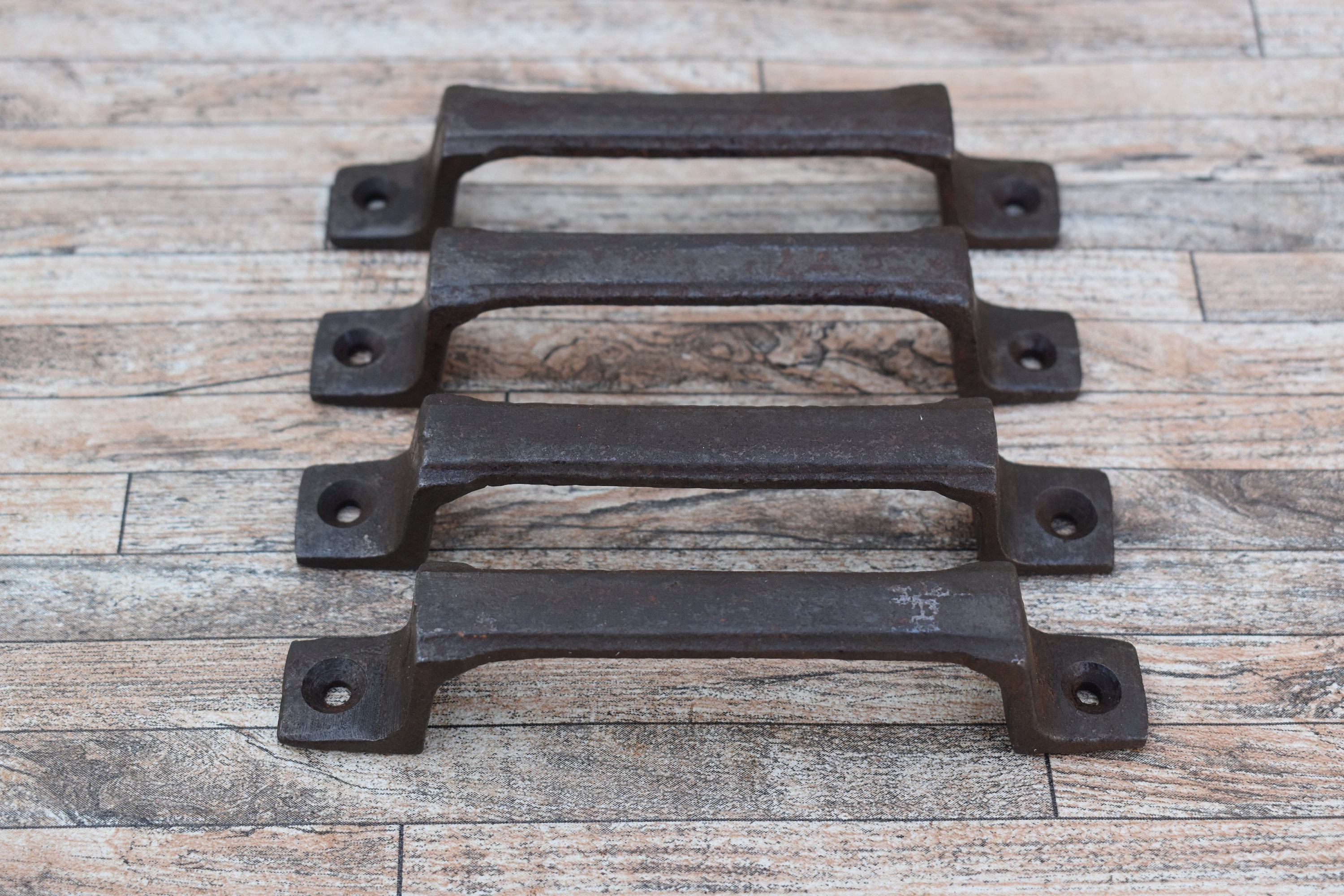 thumbnail image 2 of 4-Pack Hart Lane Farmhouse Cast Iron Cabinet Door Pulls – Matte Black, 4-Inch, Powder Coated Finish 2 of 6