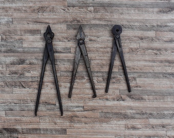 3pcs Vintage Iron Blacksmith Nippers Tools Tinsmith Silversmith Jewellery Making Craft Work Nippers Pliers Hardware Rustic Tools