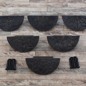 6 tiradores de copa de hierro fundido estilo victoriano vintage, para puertas de armarios de cocina, decoración rústica para el hogar.