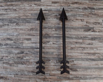 Vintage Style Cast Iron Large Heavy Arrow Handles, Farmhouse Decor (2 Pcs)