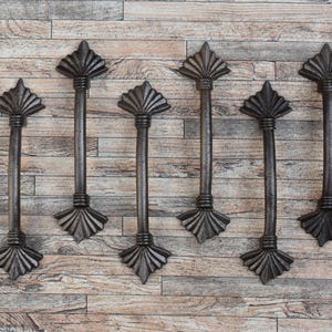 6 maniglie per porte in ghisa vintage - arredamento in stile fattoria vittoriana, 6 pollici