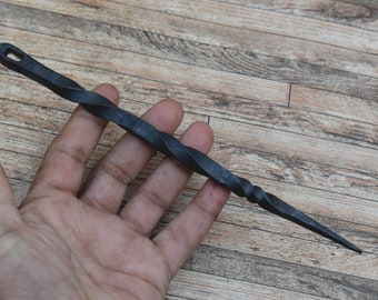 Vintage Handforged Marlin Spike, Wrought Iron Nautical Rope Fid Tool