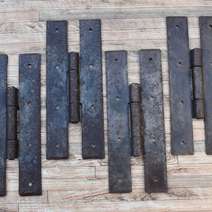 4pcs Vintage Style Iron Heavy Duty Large Gate Door Tool Box Butt Hinges Furniture Barn Hinges Decorative Ornament 7&quot; inch