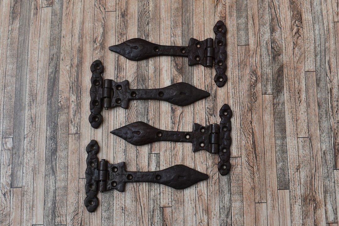 4pcs Vtg Cast Iron Gate Hinges Door Hinges Farm Barn Hinges Hardware ...