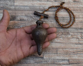 Vintage Iron Plumb Bob Tool, Collectible Farmhouse Table Decor