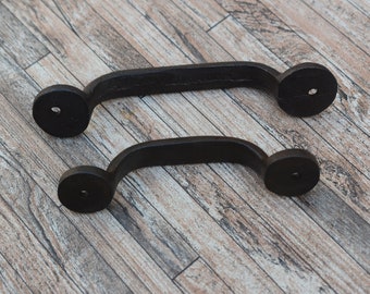 Set Of 2 Lone Star Antique Style Rustic Cast Iron Barn Gate Drawer Pulls Brown - View #5