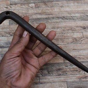 Vtg Wrought Iron Blacksmith Handforged Marlin Spike Hitch Nautical Marine Seamen Splicer Sailor Rope Fid Tool Farm Barn House Decor 10.2&quot;