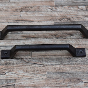 1x Vintage Style Solid Cast Iron Door Handle Pulls Gate Cupboard Cabinet Pull Handles For Kitchen Bath Farm Barn House Decor