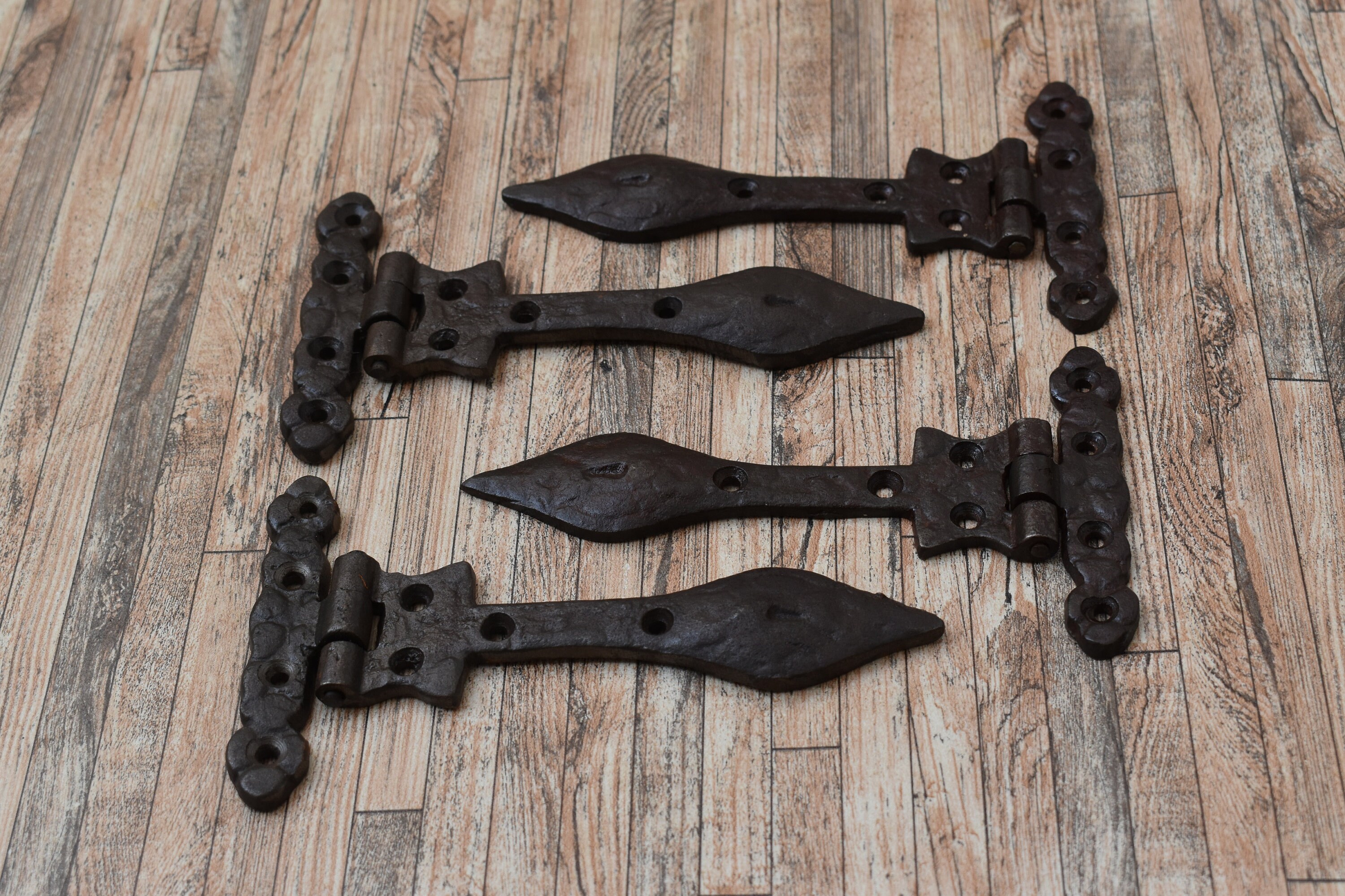 4pcs Vtg Cast Iron Gate Hinges Door Hinges Farm Barn Hinges Hardware ...