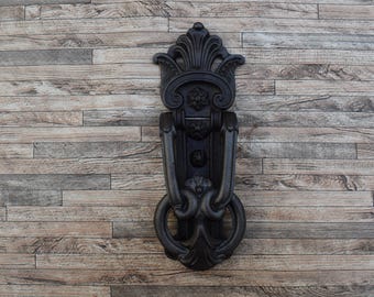 Vintage Style Cast Iron Door Knocker, Farmhouse Gate Decor