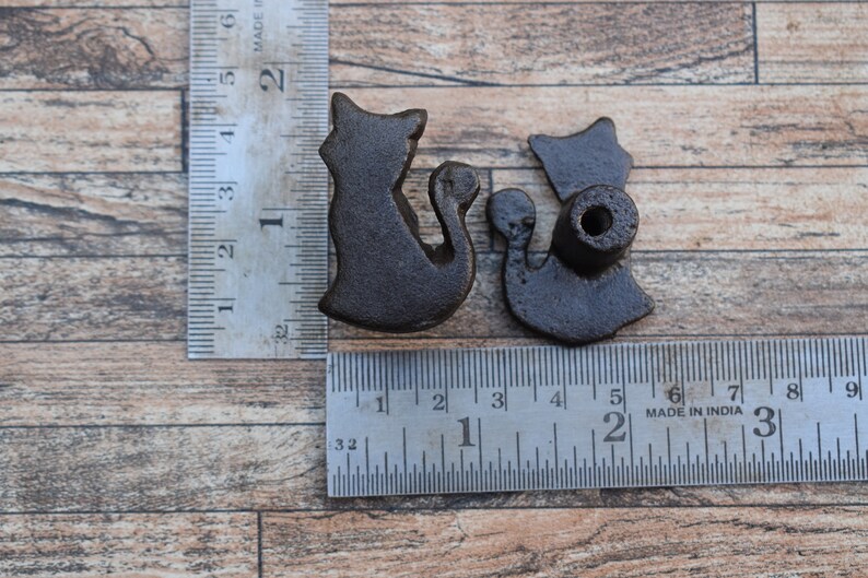 10pcs Vintage Cast Iron Cat Shape Door Knobs Drawer Etsy