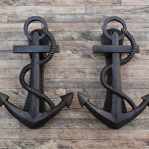 2 stuks vintage stijl gietijzeren anker deurklopper - boerderij schuur huis Gate Decor
