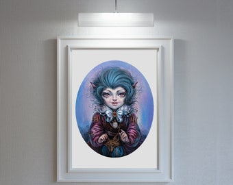 Elfen Mädchen Print: Stimmungsvoller Fairycore Raum Dekor (Digitaler Download)