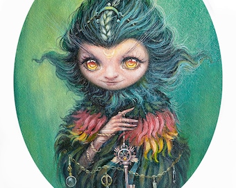Custom Fairy Oil Painting, Whimsical Fantasy Art, Enchanted Nursery Wall Decor