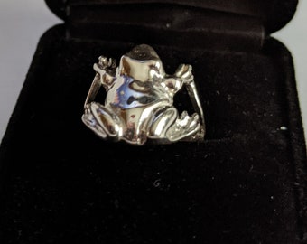 Anello rana in argento sterling