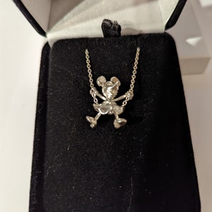 Ciondolo in argento sterling raffigurante Minnie Mouse su catena a maglie immagine 5