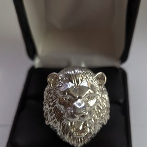 Sterling silver Loin head ring