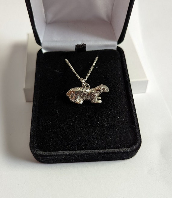 Ciondolo Lontra 3D In Argento Sterling TheCharmWorks - Gioiello Artigianale In Confezione Regalo - 3