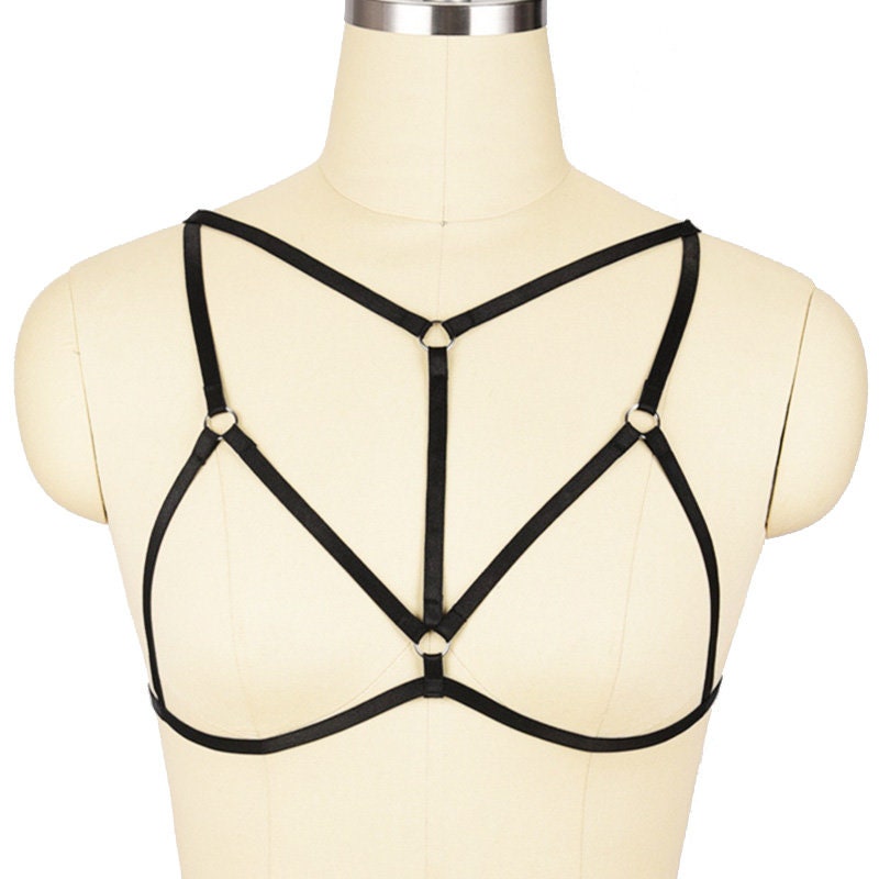 Sexy Bra Harness Chest Harness Bra Bralette Harness Black Etsy UK