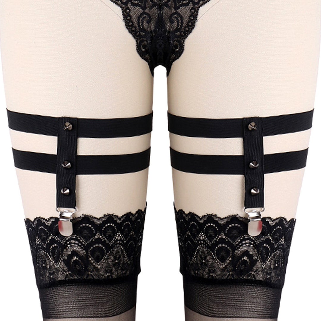 Harness Garters Stocking Garters Leg Garters Thighhigh Etsy