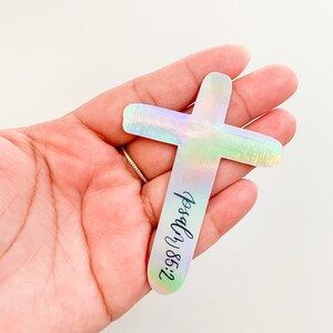 Holographisches Kreuz mit Psalm 85:2 Aufkleber